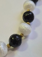 Vintage Tassel Necklace & Earrings Molded Plastic Beads Statement Retro Chunky