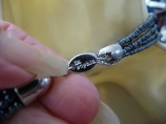 LIA SOPHIA 5 STRANDS GRAY SEED BEADS w CRYSTALS & ABALONE NECKLACE #23/18A
