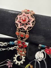 Vintage Lot of 15 Necklaces, Bracelets, Earrings And/or Brooches See Pics