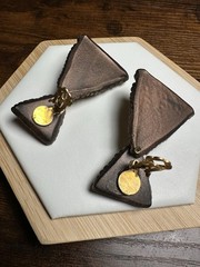Jeff Lieb Womens Gold/Brass Tone Huge Dangle Geometric Statement ClipOn Earrings