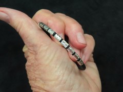 Vintage Black Cord w/Sterling Touches Everyday Bracelet