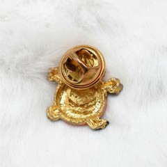 Vintage KC Halloween Black Cat in Jack O Lantern Costume Enamel Pin Brooch 90s