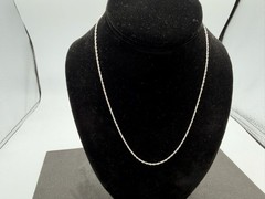 1.75g Vintage Sterling Silver 925 Rope Chain Necklace 18 in M