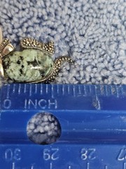Vintage Marcasite & Turquoise 925 Cat Pendant