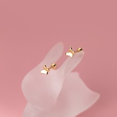 Screw back earrings Butterfly Studs Tragus/Cartilage/Helix Balls Silver Gold