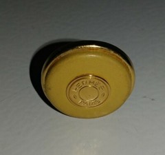 Hermès Gold Sellier Button Button Style Leather Clip-on Earring Replacement