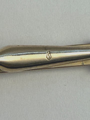 Nice Vintage Swank Mid Century MCM Modernist Jade Stone Tie Bar Clip