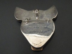 VINTAGE Sterling Silver 925 Sergio Bustamante Pig Pendant Neclace Slide Brooch