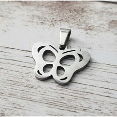 Vintage Pendant – Silver Tone Small Butterfly – No Chain Included