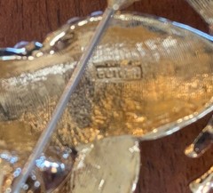 Butler Rhinestone Bird on Branch NOS-Signed