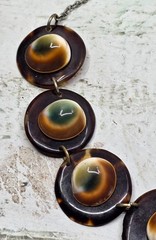 Vintage Operculum Shell Necklace – Shiva Eye / Cat’s Eye Shell Jewelry