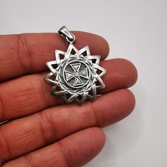 Vintage Elegant Pendant Star of Erzgamma, made of 925 silver, Feonite, 6.72g