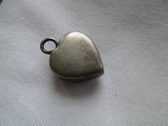 Vtg Sterling Charm Heart With Native American Thunderbird