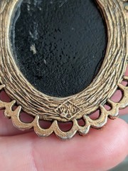 Damascene VTG Astrology Pin Jewelry Taurus Bull Cameo Brooch Animal Art