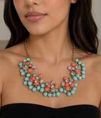 VINTAGE STERLING SILVER TURQUOISE BEADED NECKLACE 140 GRAMS~19 INCHES