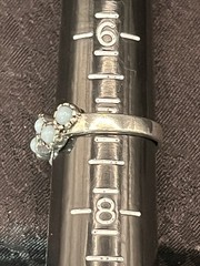A Group Lot Of 6 Art Deco 925 Sterling Silver Rings Rhinestones Faux Turquoise