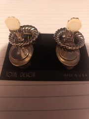 vintage Jeff Lieb Nickel Free clip on ear ring set