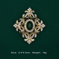 Women Noble Vintage Enamel Flower Brooch Unisex Antique Jewelry Accessories Gift