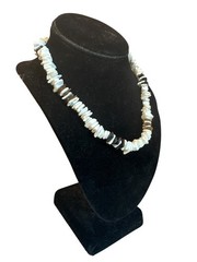 Vintage Puka Shell Beaded Necklace Lobster Clasp 18-Inch Beach Core Surfer