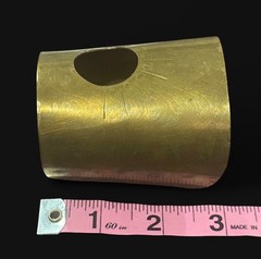 $100 Vintage Laurel Hill Artisan Brass Boho Cuff Bracelet ‘Celestial Eclipse’
