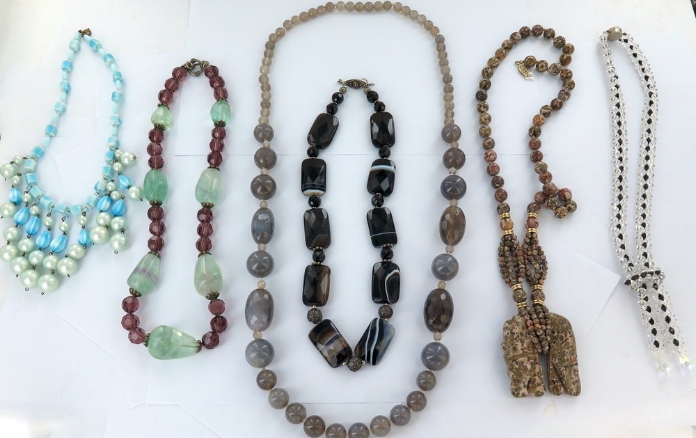 Exceptionally Good Lot Quality Estate Costume Necklaces. Great Resale Potential.