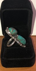 Native American Turquoise Sterling Silver Ring Old Pawn Antique Navajo 7.5