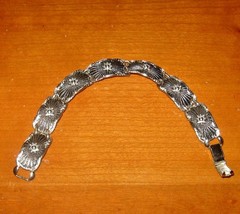 Vintage BB Sterling Bracelet Art Deco Style Panel Link Women’s Bracelet 7″ Long