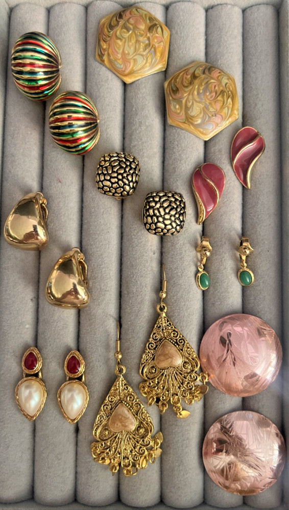 Vintage Earrings lot Monet Avon More 9 pairs