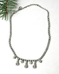 VTG Rhinestone Necklace / Choker Party Prom Bridal Jewelry ~ ESTATE Gift For Her