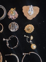 Lot Of Vintage Costume Jewelry Single Earrings Clip On Pierced Craft