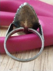 Antique Victorian Silver and Marcasite Ring Size 6