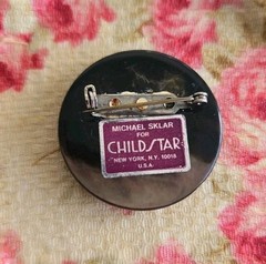 Rare VTG Mother Of Pearl Michael Sklar Brooch Pendent Marked