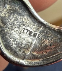 Sterling Silver OWL Ring Sz 7 Artisan Signed Boho Goth REN Faire Modernist 925