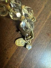 Vintage Crystal Liz Claiborne Faceted Bead Pastel Pink & Blue Necklace
