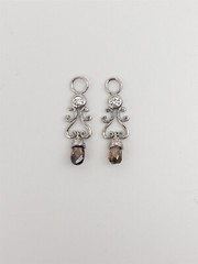 Loree Rodkin $11,500 2.30ct Champagne VS Diamond Platinum Earring Dangle JACKETS