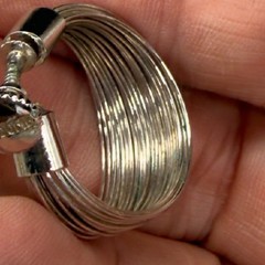 Vintage Vendome Earrings Silver Tone Wire Hoops Clip Ons Signed