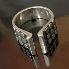 RARE 1968 VINTAGE MODERNIST ANNA GRETA EKER NORWAY STERLING SILVER “KNOT” RING