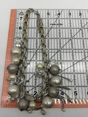 Vintage “Cha Cha” Necklace Cluster Runway Statement Silver-Tone Dangling Baubles
