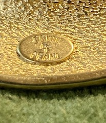 Erwin Pearl Signed Brushed Gold Tone Hinged Necklace – Fabulous