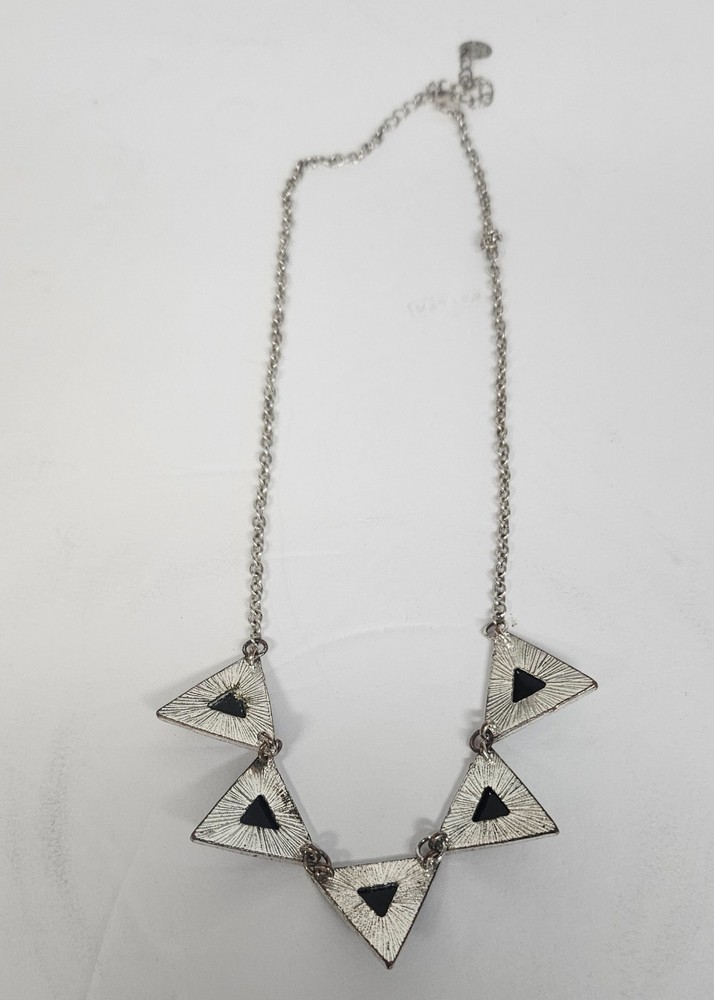 Vintage Silver/Black Choker Necklace Reversible