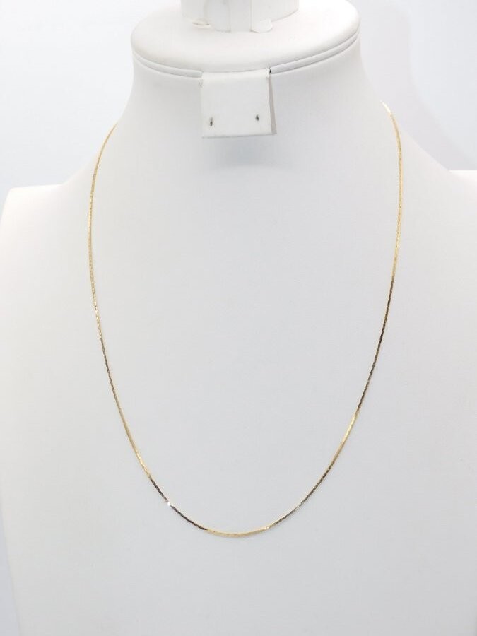 J582-VINTAGE NECKLACE~GOLD TONE CHAIN~CLASSIC~FINE~21.5″