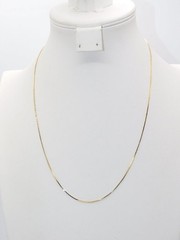 J582-VINTAGE NECKLACE~GOLD TONE CHAIN~CLASSIC~FINE~21.5″