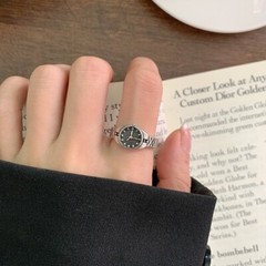 Vintage 925 Sterling Silver Watch Ring Unique Watch Ring