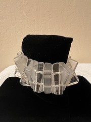 Vintage Clear Lucite Stretchable Women Bracelet