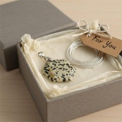 Certified Dalmatian Jasper Hexagon Pendant Necklace | Spotted Gemstone Jewelry
