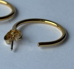 Vintage 1/20 12k Gold Filled G.F. Hoop Earrings 1.69 Grams 0.6 Inches Simple