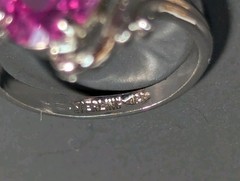 Vintage Clark & Coombs Sterling Silver Pink Topaz Ring Size 5.75