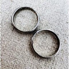 Vintage Sterling Silver Navajo Style Stacking Ring Bands Set of 2 Size 5