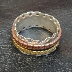 STERLING Silver 925 DbM Kensington Spinner Band Ring 13-867