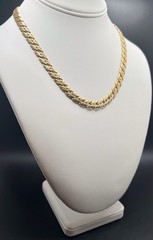Vintage Gold Tone Flat Link Chain 17.75” Length 26g Very Nice!